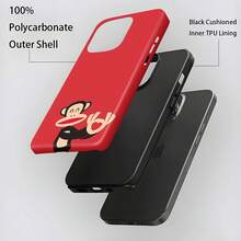 Estuche para teléfono con espejo Monkey Love Gesture compatible con  17,  16 Pro Max,  15 Pro Max,  13 y  12 hecho de TPU para una excelente protección contra golpes y caídas. También funciona como un espejo divertido, perfecto para regalos para familiares, amigos, parejas románticas y ocasiones especiales como cumpleaños y días festivos. - Blanco - Ver 7