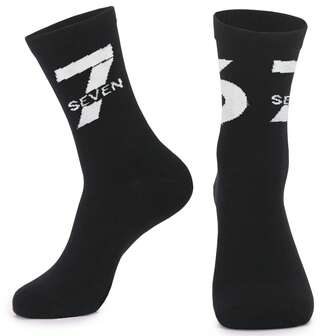 1 Pair Black & White 67 Number Graphic Socks, Retro Cartoon Style 67 On Black Background, Unique 67 Hip Hop Birthday Party Funny Gift For Men And Women