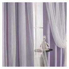 Lilac Curtains For  Bedroom - Blackout Lavender Curtains 63 Inch - Polka Dot Sheer, Grommet Top, 52x63, 2 Panels - 如圖22 - 查看 1