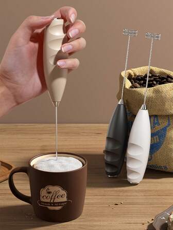 New Milk Frother, Powerful Handheld Milk Frother, Mini Milk Foamer, Coffee Stirrer, Stainless Steel Drink Mixer For Coffee, Lattes, Cappuccino, Matcha, Hot Chocolate, Portable Foam Maker, Electric Wireless Blender Mini Coffee Maker