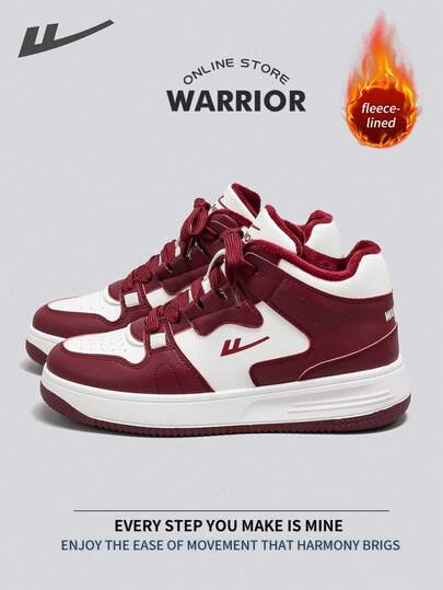  Warrior 女士板鞋，秋冬季轻便舒适透气，风格简约休闲，又不失时尚感，四季皆宜，耐磨耐穿，适合全天穿着，可作训练鞋、跑步鞋，保暖内衬运动鞋。