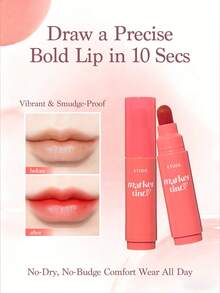 ETUDE Love Mark哑光唇彩，高品质哑光质地，持久显色，白皙肌肤的魔法工具 - #07 Peach Apricot - 查看 7