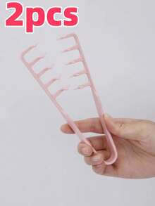 Neue flauschige Haarkamm mit weiten Zähnen - flauschige Textur, für Herren, aus ABS-Kunststoff mit strukturiertem Griff, geeignet für alle Haartypen, unverzichtbar für den Heimgebrauch, Schulanfangszeit, Reisen & Urlaub, kann zum Rückwärtskämmen, Föhnen, Frisieren, Haarschneiden, Konturieren und Pflegen verwendet werden - Verschiedenfarbig - Übersicht 17