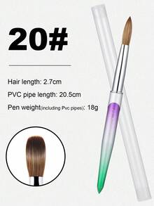 Cọ vẽ móng tay acrylic Kolinsky chất lượng tốt, cọ lông chồn nghệ thuật cán gỗ, cọ tạo gel, dụng cụ vẽ móng. - Nhiều màu - Xem 15