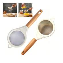 TendenciaSet 2 Coladores De Acero Inoxidable - Con Asas De MaderaCalidad premium - 1 - Ver 2