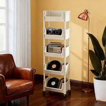 3/5-Tier Combination Mobile Rack - Rolling Storage Cart, White/Macaron Color Plastic Storage Boxes With ABS Frame, Suitable For Living Room, Bedroom, Dorm - Space-Saving Mobile Rack For Beauty And Personal Care Products, Ideal Christmas/Halloween/Thanksgiving Gift - Multicolor - View 16