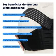 TendenciaFaja Para Embarazada Soporte Maternal Ajustable Aliviardolor Negro GCalidad premium - Negro - Ver 12