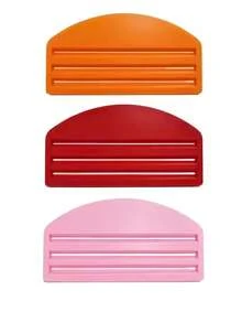 3pcs Pet Food Squeezer | Heavy Duty Plastic Pet Food Dispenser With Non-Slip Base, Easy Open Lid And One-Touch Operation - No Assembly Required, Compact Design, Durable Plastic Material, Battery-Free - Multicolor - View 12