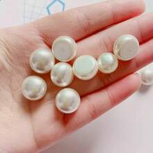 10/20/30 pièces Accessoires de décoration de vêtements en faux perles en demi-cercle - Blanc - Voir 4