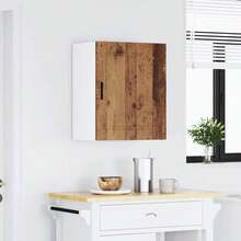 vidaXL Armário mural de cozinha Porto vieux bois bois d'ingénierie - Cinza - Ver 3