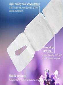 10pcs/Pack Lavender Self-Heating Steam Eye Mask, Self-Heating Compress For Travel, Nap, Sleep, Relaxation - Purple - View 10