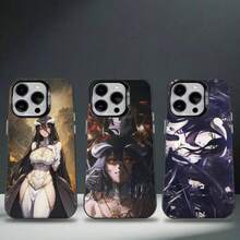 Funda de Teléfono Anime A-Albedo O-Overlord para 17,16,15,14,13,12,11,Pro,Max,Plus, Cubierta Negra de TPU - z2 - Ver 3