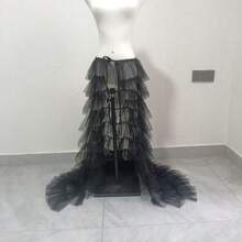 Layered Hem Multi-Layer Elegant Mesh Petticoat