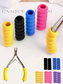 1 Pair Cuticle Nipper Grips Non-Slip Sweat-Absorbent Protective Sleeves For Manicure & Pedicure Anti-Scratch Anti-Drop Covers For Nail Technicians & DIY Enthusiasts