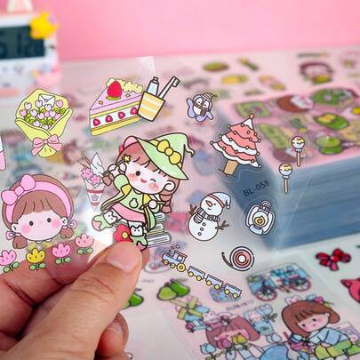 200 قطعة ملصقات زخرفية كرتونية جميلة متنوعة، ملصقات مسلية شخصية، ملصقات صغيرة جذابة، هدية لعشاق كتب الخيال، مناسبة لتزيين الجدران والهواتف والأجهزة اللوحية وأسطح أخرى ملساء، وكذلك للألبومات الفنية والحرفية والقرطاسية الجميلة والهدايا والفنون والحرف اليدوية.