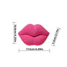 1pc Pink Sexy Lips Statue Decor - Resin Love Theme Art Piece, Suitable For Home, Office, Bedroom, Bar, Hotel, Bathroom - Perfect Wedding, Valentine's Day & Mother's Day Romantic Gift, Home Decor | Beaded Texture | Smooth Surface, Home Decor Collectible - Pink - View 4