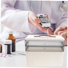 ccMipcase Caja Botiquín De Medicamentos Grande 3 Capas Blanco Elegante Plástico Resistente Con Cierre De  Infantil Para Almacenamiento Doméstico y Organización Armariosnn - Blanco - Ver 6