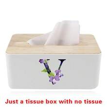 Tissue Box Table Napkin Rings Tissue Case Paper Box Container Bamboo Cover Solid Wood Car Storage And Organization Box Home Table Decoration - Flower Color - View 13