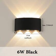 2pcs Modern LED Wall Lights, Indoor/Outdoor Waterproof Wall Lamps, IP65, Aluminum/Plastic Wall Sconces, 110V/220V, 2W/4W/6W/8W/10W, 3000K Warm White, Suitable For Bedroom, Living Room, Kitchen, Balcony, Hallway, Garden, Park, Garage - LED Wall Light - View 13