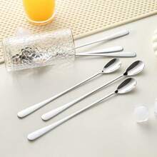 1pc Portable 304 Stainless Steel Peanut Butter, Rice, Soap Spoon Cutlery Gift, Kitchen Tool, Cafe Supplies