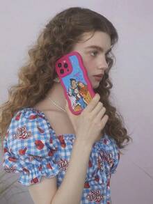 Funda de teléfono plateada con figura de Marilyn X y estampado floral, compatible con - Multicolor - Ver 8