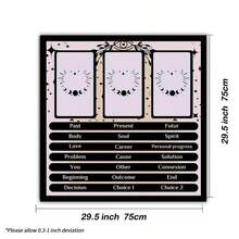 1pc Zodiac Horoscope Divination Altar Cloth Astrology Tarot Mat Occult Witchcraft Ritual Tablecloth Celestial Star Sign Spiritual - Multicolor - View 6