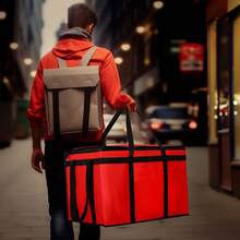 ZBEZBE Insulated Food Delivery Bags, XXXL Hot And Cold Pizza Delivery Bags, Commercial Large Capacity Insulated Bags, Doordash Catering Cooler Bags, Party Warmers - Premium Red - View 1