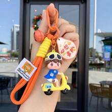 AD 1pc Creative Cute Bicycle Girl Couple Keychain Pendant, Delicate Women's Car Key Chain Bag Charm Accessory - Bicycle - View 8