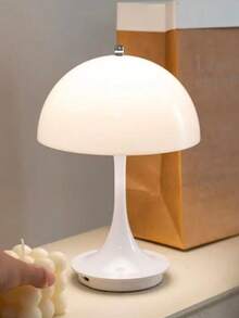 Lampada da tavolo senza fili dimmerabile a 3 colori con dimmer, lampada a fungo portatile con tocco, luce da comodino ricaricabile, luce notturna per lettura, lampada LED, adatta per Natale, compleanno, camera da letto, decorazione interna - Vari stili - Visualizzare 1