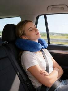 2pcs U-Shaped Memory Foam Neck Pillow, Portable Home/Travel Cervical Pillow, Office Nap Pillow, Camping Pillow, Travel Pillow, Compact & Comfortable, Ergonomic Inflatable Pillow For Camping And Hiking To Support Neck And Waist, Unisex, Multiple Colors Available - Multicolor - View 4