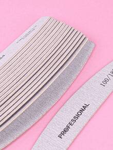 7支灰色薄木质指甲锉 - 100/180目双面指甲锉，可水洗重复使用，适用于天然指甲和亚克力指甲，家用和美甲沙龙均可使用 - 淺灰色 - 查看 4