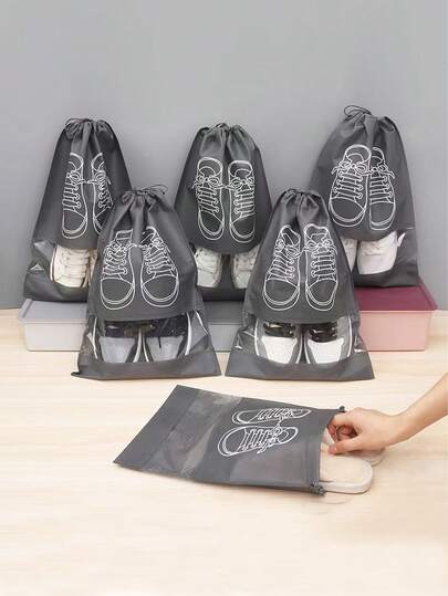 20pcs Dustproof Travel Shoe Bags - Made Of Non-Woven Fabric, Drawstring Design, Anti-Yellowing, Moisture-Proof - Suitable For Travel, Hallway, Bedroom, Dormitory, Etc., Unisex Storage Bags For Children And Adults, Back To School Essential - Travel Storage Assistant - Ideal Gift For Travelers - Travel Storage Drawstring Shoe Bags, Shoe Covers, Portable Dustproof Unisex Packing Bags, Travel Essentials, Cruise Essentials, Holiday Essentials