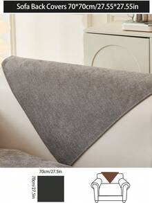 1pc Sofa Cover, Modern Minimalist Chenille Slip-Resistant, Waterproof Sofa Seat Cushion, Machine Washable, Pet-Friendly, For Bedroom, Office, Living Room, L-Shaped Sofa, All Seasons - Moon Gray - View 19