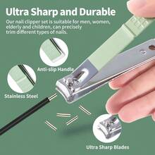 35pcs Manicure Set Personal Care Toenail Clippers Professional Nail Clipper - Green - View 6