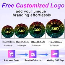 Máquina de cabina de fotos 360, cámara lenta, video giratorio automático, pequeña, portátil, con anillo de luz RGB y estuche de vuelo para fiestas y eventos. - Tipo de Enchufe B USA (110-127V) - Ver 4