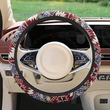 Oriental-Style Steering Wheel Cover Without Inner Rim, Size 14.5-15.3 Inches (Easier Installation With Two People), Made Of Linen, Hand-Stitched, Breathable, Non-Slip, And Secure. Suitable For Sedans, SUVs, Trucks, And Other Automotive Interior Accessories. - PX-5 - View 16