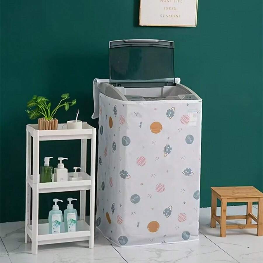 1pc Fade-Resistant Washing Machine Cover, Featuring Fashionable Floral And Geometric Designs, Suitable For Top-Loading Washing Machines. Available In Various Vibrant Colors And Styles, Ideal For Balcony And Living Room,Women's Day,Travel Essentials,Wedding Favours,Y2k,Bedroom,Car Accessories Women,Kitchen Decorkitchen Decor,Mother's Day Gift,Bedroom Decor,Garden,Kitchen Decor,Summer,Beach,Travel Essentials,Room Decor,Squishy,Graduation