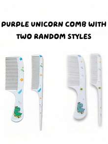 3pcs Unicorn Comb Set, Cartoon Design Air Cushion Brush And Fine Tooth Tail Comb, ABS Handle, Durable Plastic Bristles, Suitable For Children's Daily Hair Care/Styling/Dyeing/Perming, Perfect Gift For Kids - Multicolor - View 10