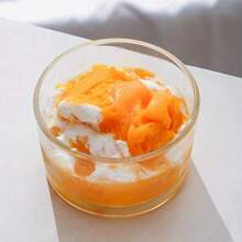 1pc 220ml Transparent Glass Dessert/Pudding/Salad Bowl - Clear - View 3