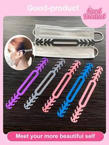 1/5PCS Multi-Color Mask Extension Clip, Anti-Suffocation Ear Protection, Pain Adjustment And Relief, Pressure Reduction, Elastic Band Closure, Ear Companion Rope, Health And Household Products