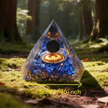 Orgone Pyramid Obsidian Sphere Lapis Lazuli Chakra Orgone Generator - Multicolor - View 2