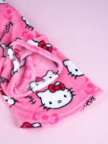 Sanrio 2件装正版三丽鸥法兰绒睡衣，可爱三丽鸥Hello Kitty女士休闲家居裤，粉色卡通KT印花，秋季时尚睡衣 - 彩色 - 查看 7