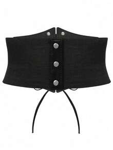 1pc Women's Retro Lace-Up Waist Belt, Suitable For Festive Events Or Daily Wear