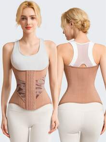 Body Shaper Slimming Control Corset Fitness Belt Underwear - Brown - View 4
