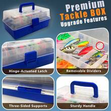 336/357件套钓鱼饵料套装，带工具盒，包括饵料投放器、钳子、软饵、硬饵、鱼钩，适用于淡水和海水。 - 黑色 - 查看 9