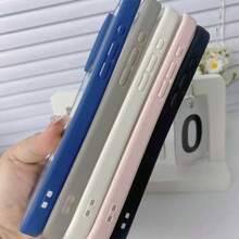 Blue Checkered Pattern Phone Case With Macaron Design, Magnetic Closure, Drop-Proof TPU Frame, Independent Lens Frame, Built-In Magnetic Ring (MagSafe), Instantly Attaches. Compatible With IPhone 17, 16, 15, 14, 13, 12, 11 Pro, Pro Max Plus, 17 Air, And 16E. Two-In-One Design, Perfect Gift For Friends, Loved Ones, Or Yourself. - Hồng - Xem 9