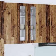 vidaXL Mobile da Cucina Murale con Porte Bois Ancien 60 x 31 x 100 cm - Castano - Visualizzare 2
