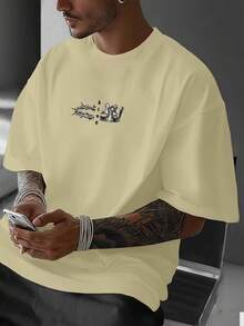 Crown Of Thorns T-Shirt, Unisex Men's And Women's Blouse, 100% Cotton, Premium Top Streetwear, New Arrivals, Immediate Shipping, Various Colors!! - 米色 - 查看 2