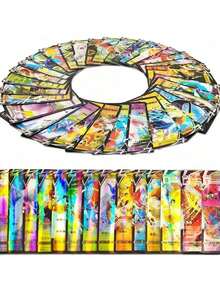 300PCS Holiday Gift , Christmas Presents, Boys' Toys Vibrant Cards, V Series, Vmax, GX Rare Cards, Anime Game Merch, Gifts For Anime Fans, Party Bag Fillers, Adult Festival Gifts, Party Supplies, Holiday Ornaments, Birthday Party Essentials - 彩色 - 查看 9