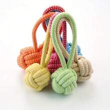 Pet Dog And Cat Bite Toys - Colorful Woven Rope Balls - Interactive Resistance Race, With Multi-Layered Surfaces, Suitable For Small/Medium/Large Dogs - Bright Colors - Dog Knot Toys/Resistance Training/Mixed Toys - Random Color - View 4